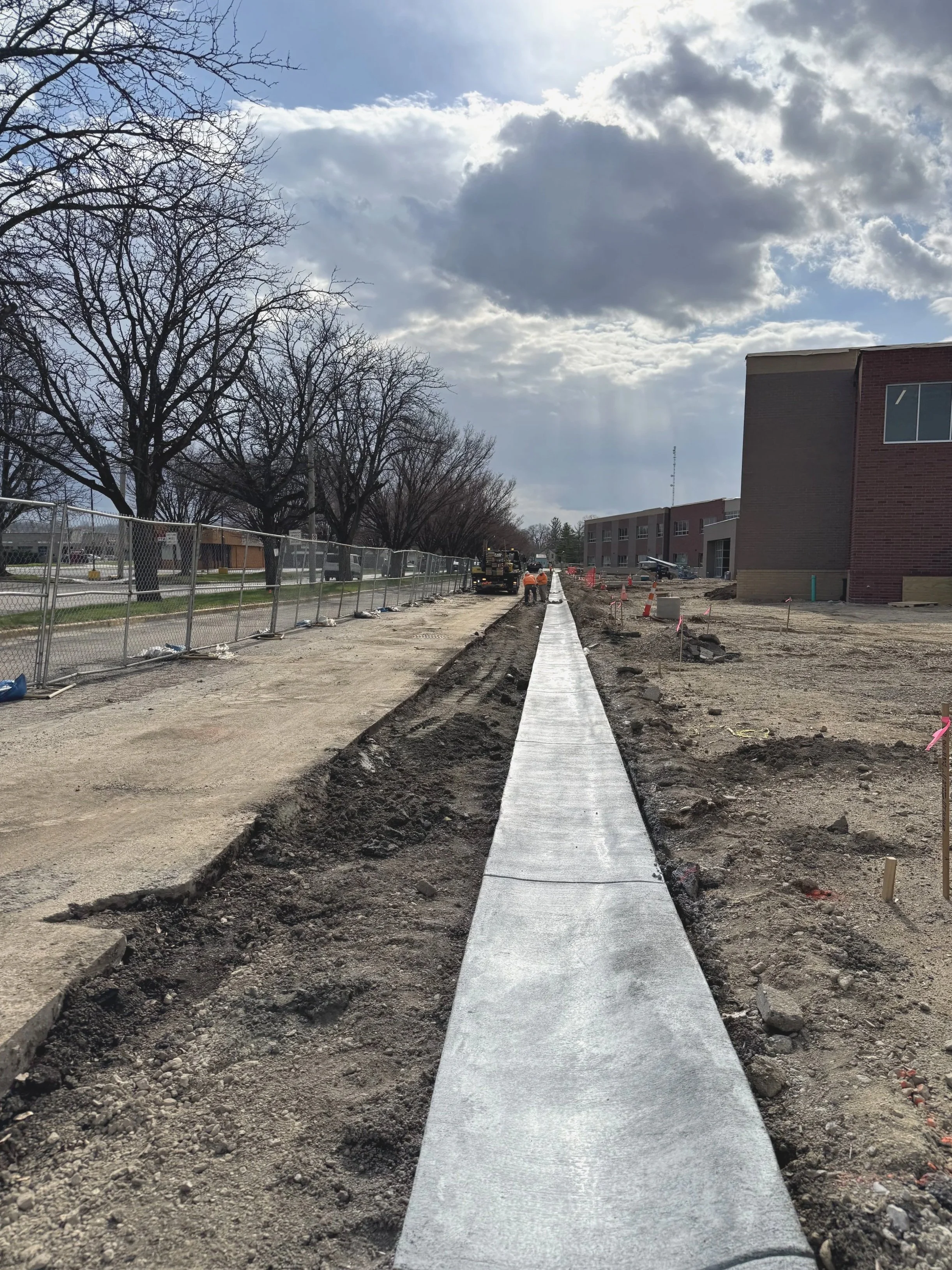 rollover curb - West Carollton Elementary School