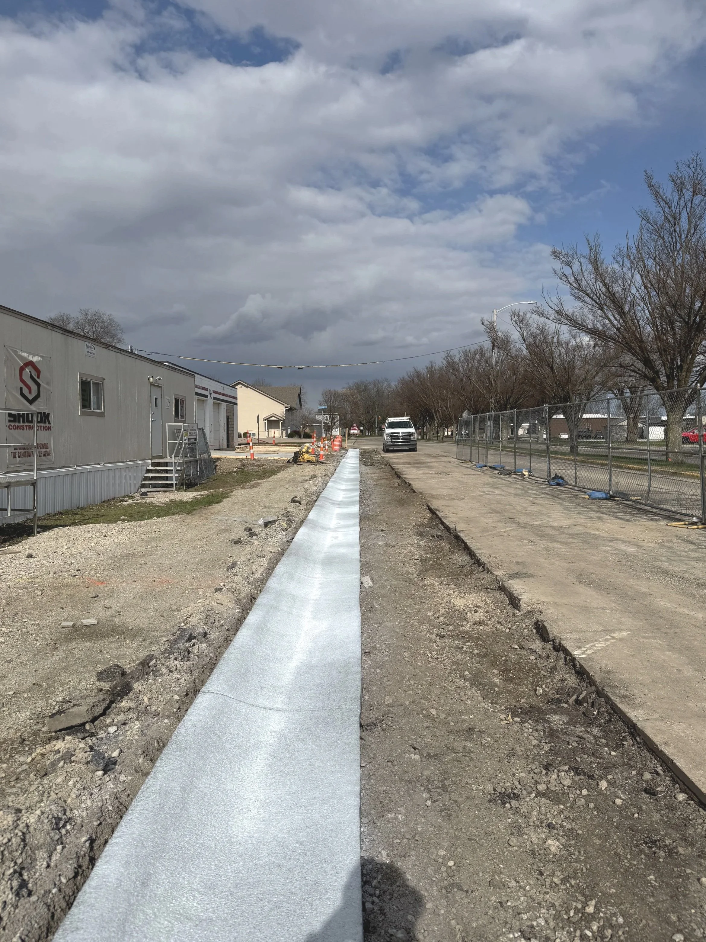 rollover curb - West Carollton Elementary School