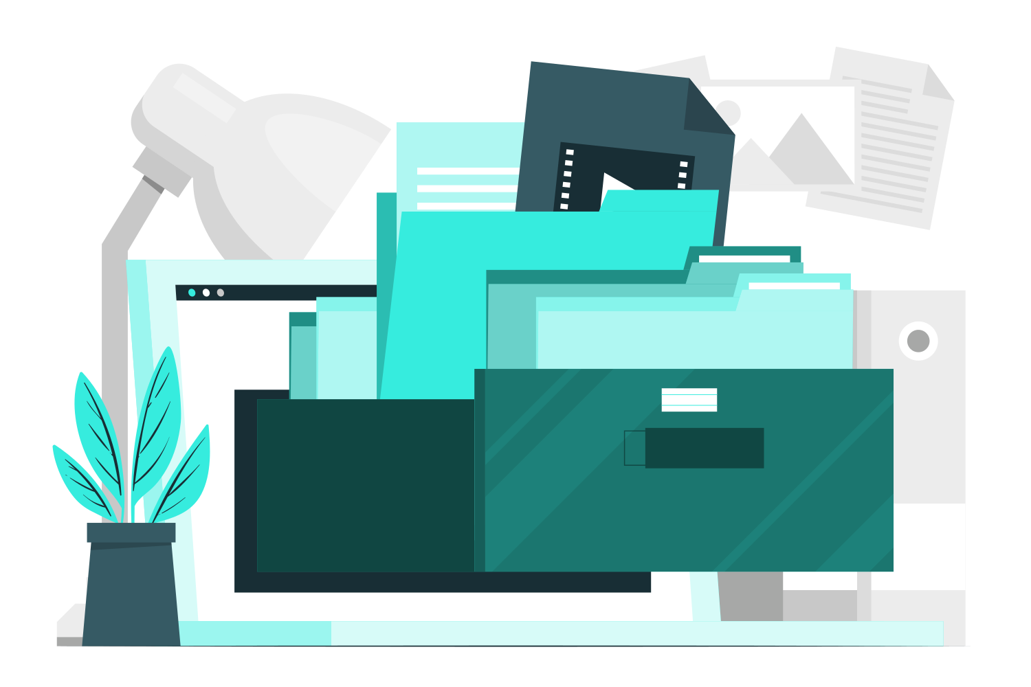 Illustration showing the different types of data a business collects every day