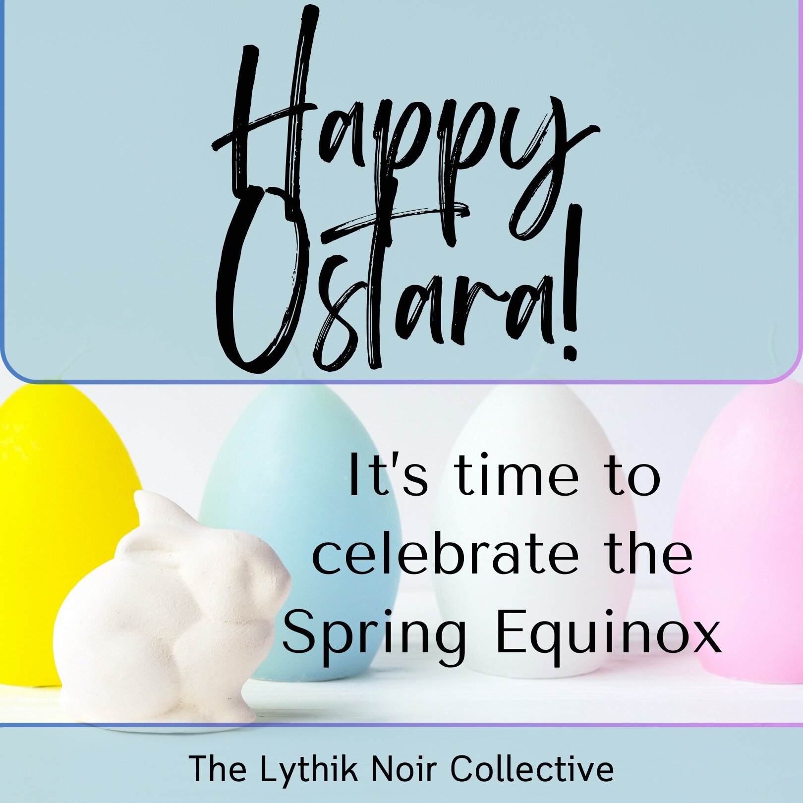 🐣 Happy Ostara! 🐣

🌞 Ostara is the celebration of the Spring Equinox taking place between March 19th and 22nd. We celebrate the warmth of the sun as it awakens the earth from its winter slumber. For those who are also looking at a snow-covered bac
