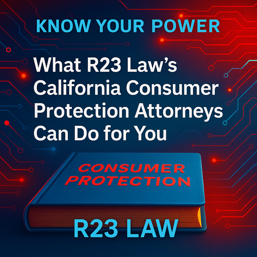 KNOW YOUR POWER ⏤  What R23 Law’s California Consumer Protection Attorneys Can Do for You