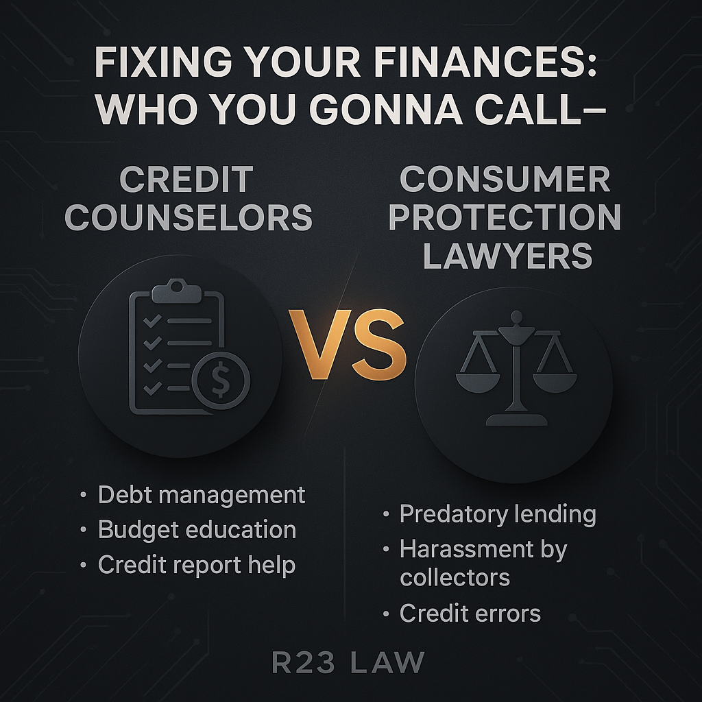 FIXING YOUR FINANCES ― Call Consumer Protection Lawyers instead of a Credit Repair Organization