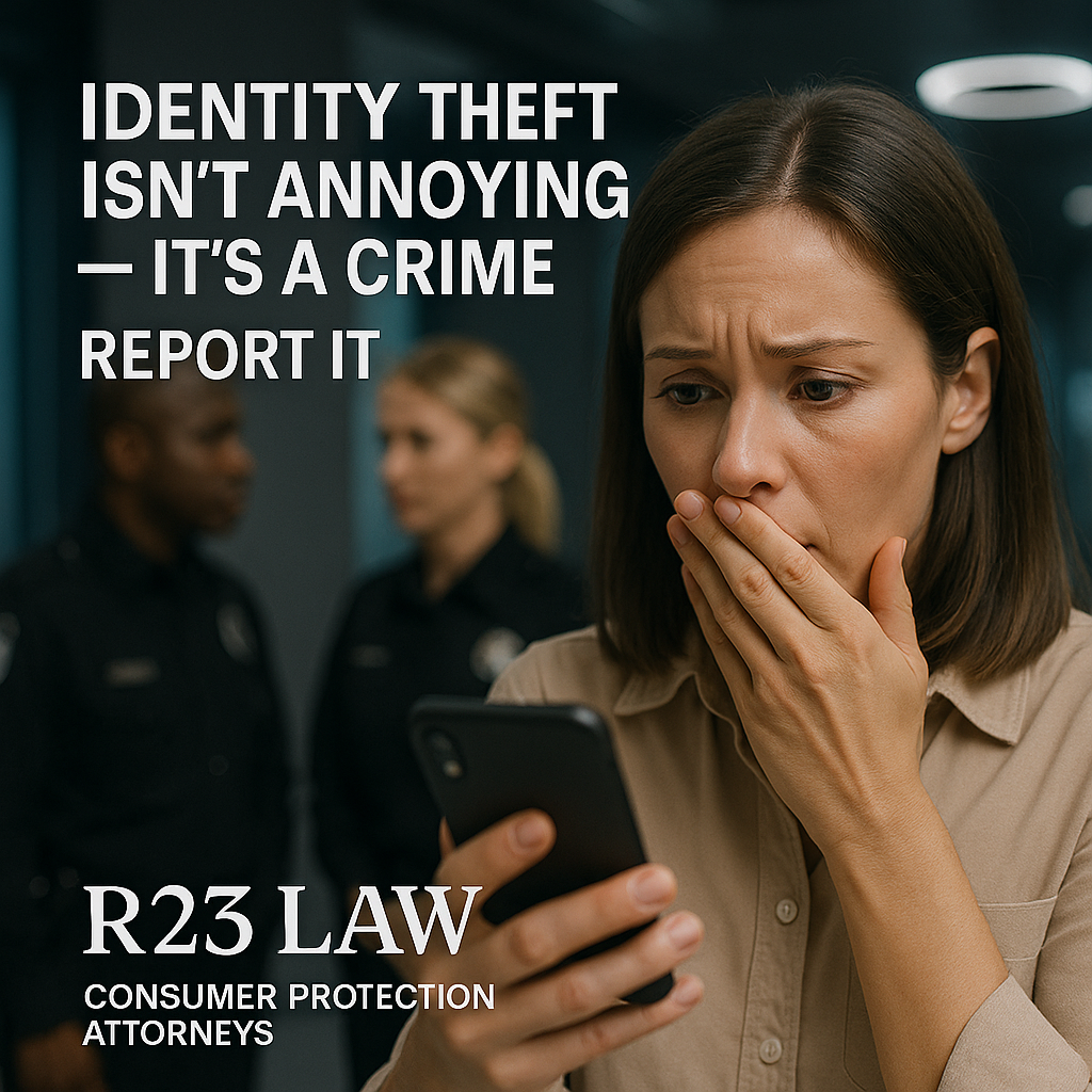 IDENTITY THEFT ISN’T JUST ANNOYING — It’s a Crime. Here’s What to Do Next