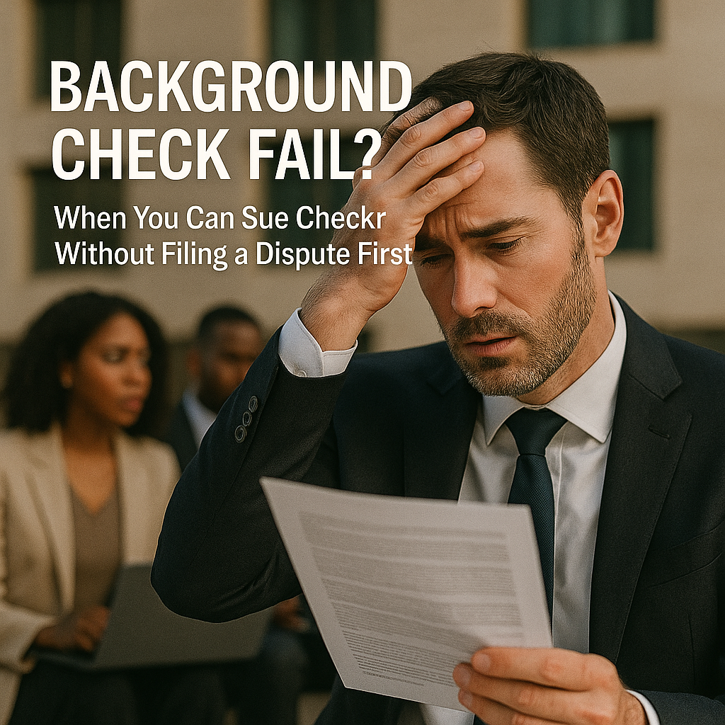 CHECKRED PAST — When You Can Sue Checkr For Background check Errors