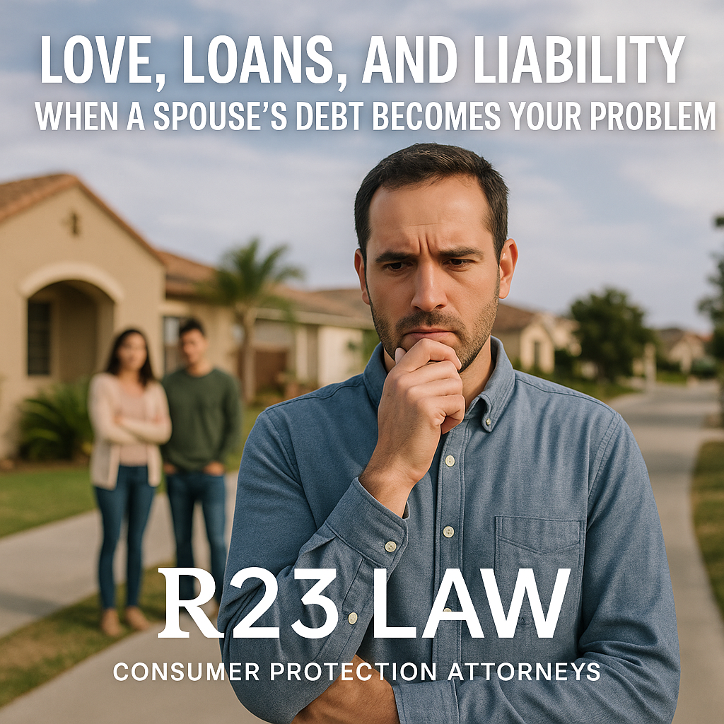 LOVE, LOANS, AND LIABILITY — When a Spouse’s Debt Becomes Your Problem