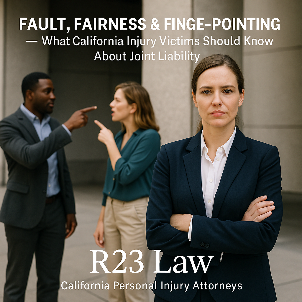 FAULT, FAIRNESS &amp; FINGER-POINTING — What California Injury Victims Should Know About Joint Liability
