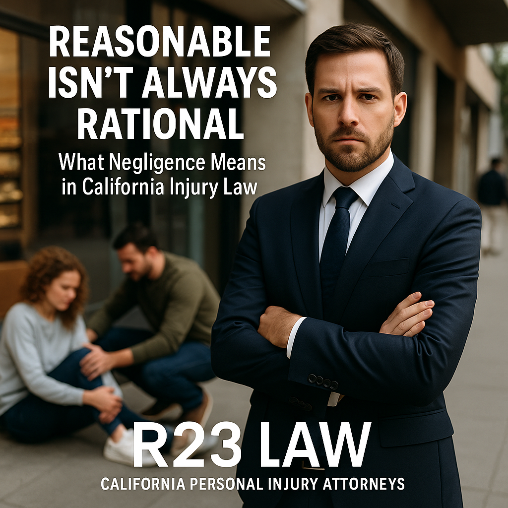 REASONABLE ISN’T ALWAYS RATIONAL — What Negligence Means in California Injury Law