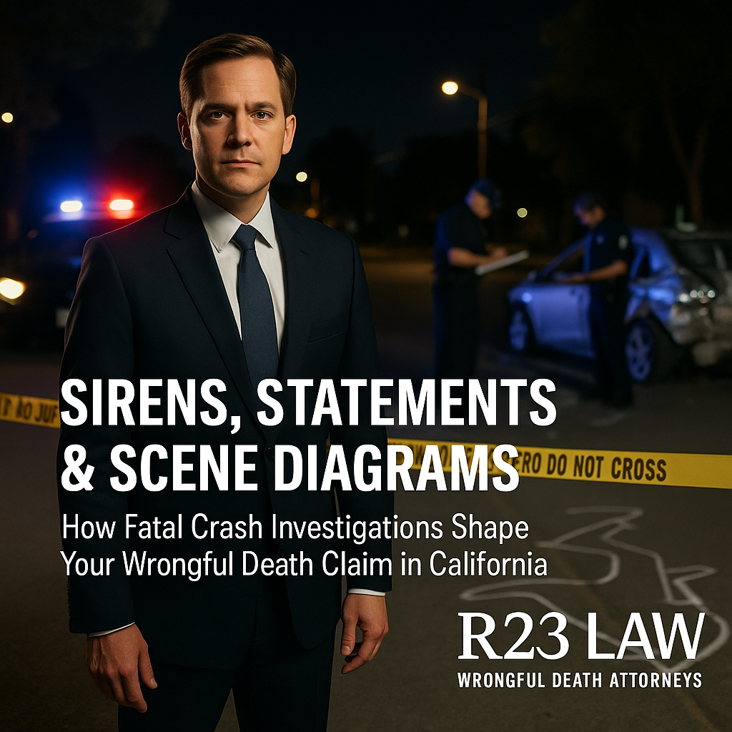 SIRENS, STATEMENTS &amp; SCENE DIAGRAMS — How Fatal Crash Investigations Shape Your Wrongful Death Claim in California