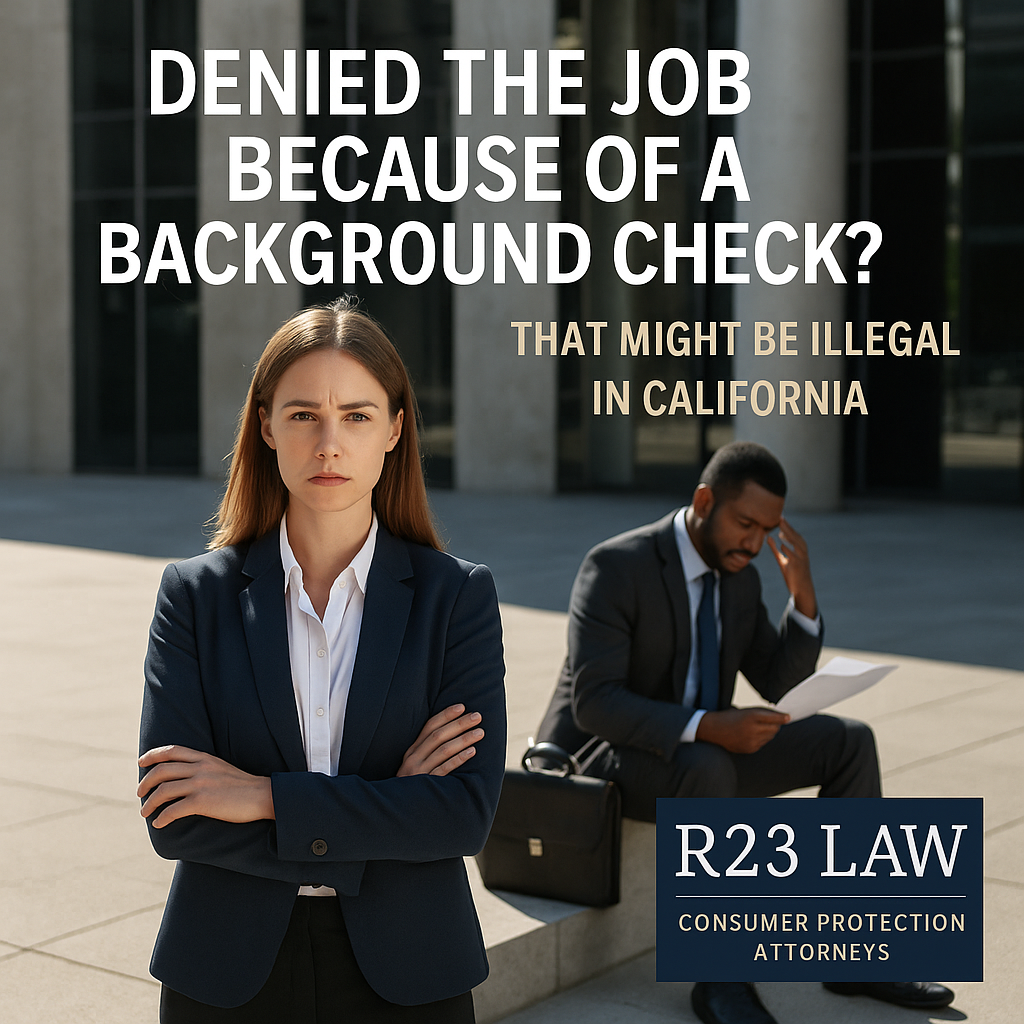 DENIED THE JOB BECAUSE OF A BACKGROUND CHECK — &nbsp;That Might Be Illegal in California