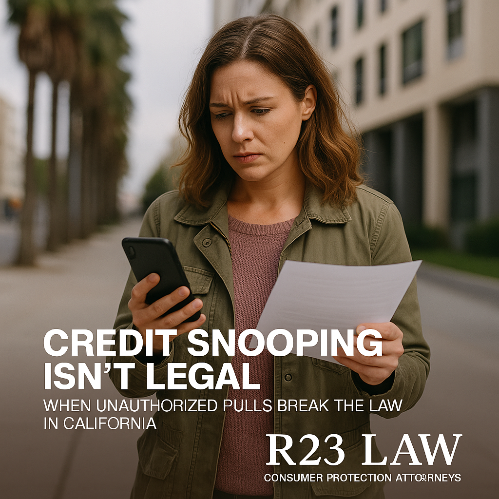 CREDIT SNOOPING ISN’T ILLEGAL — &nbsp;When Unauthorized Pulls Break the Law in California