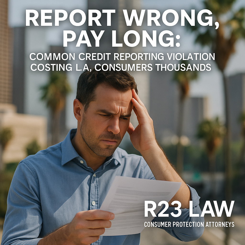 REPORT LONG, PAY LONG — Common Credit Reporting Violations Costing L.A. Consumers Thousands