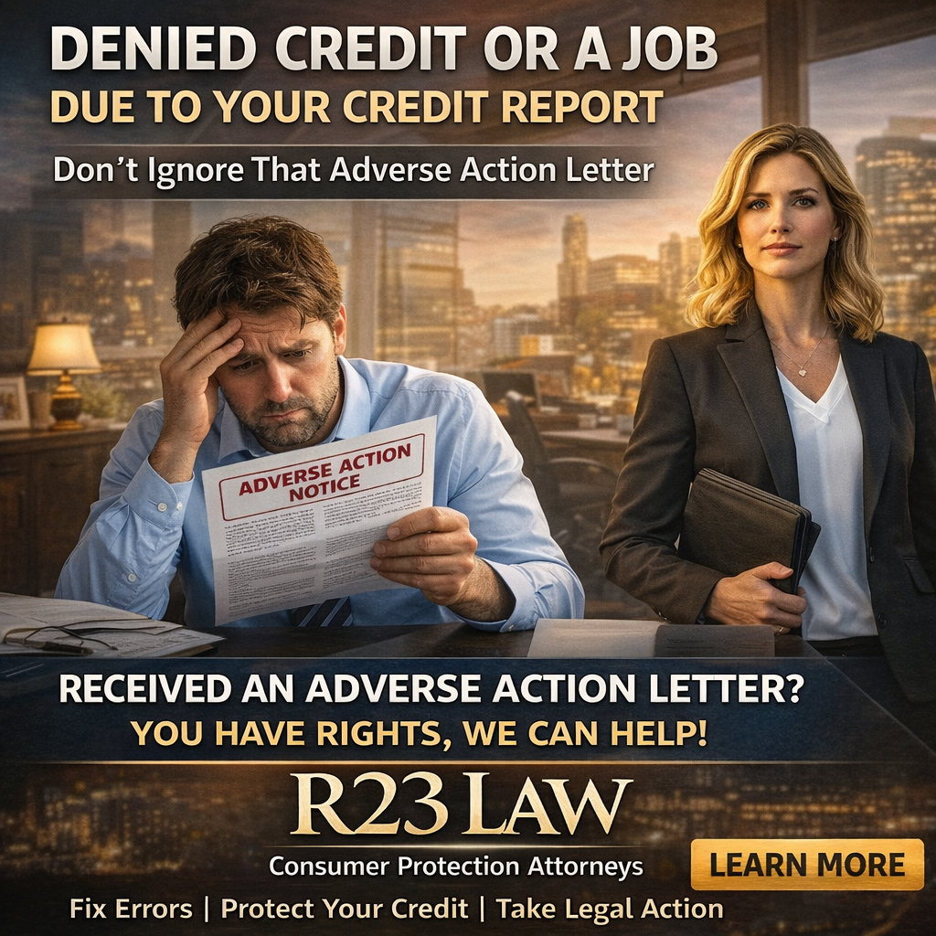 DENIED CREDIT OR A JOB DUE TO YOUR CREDIT REPORT — Don’t Ignore That Adverse Action Letter