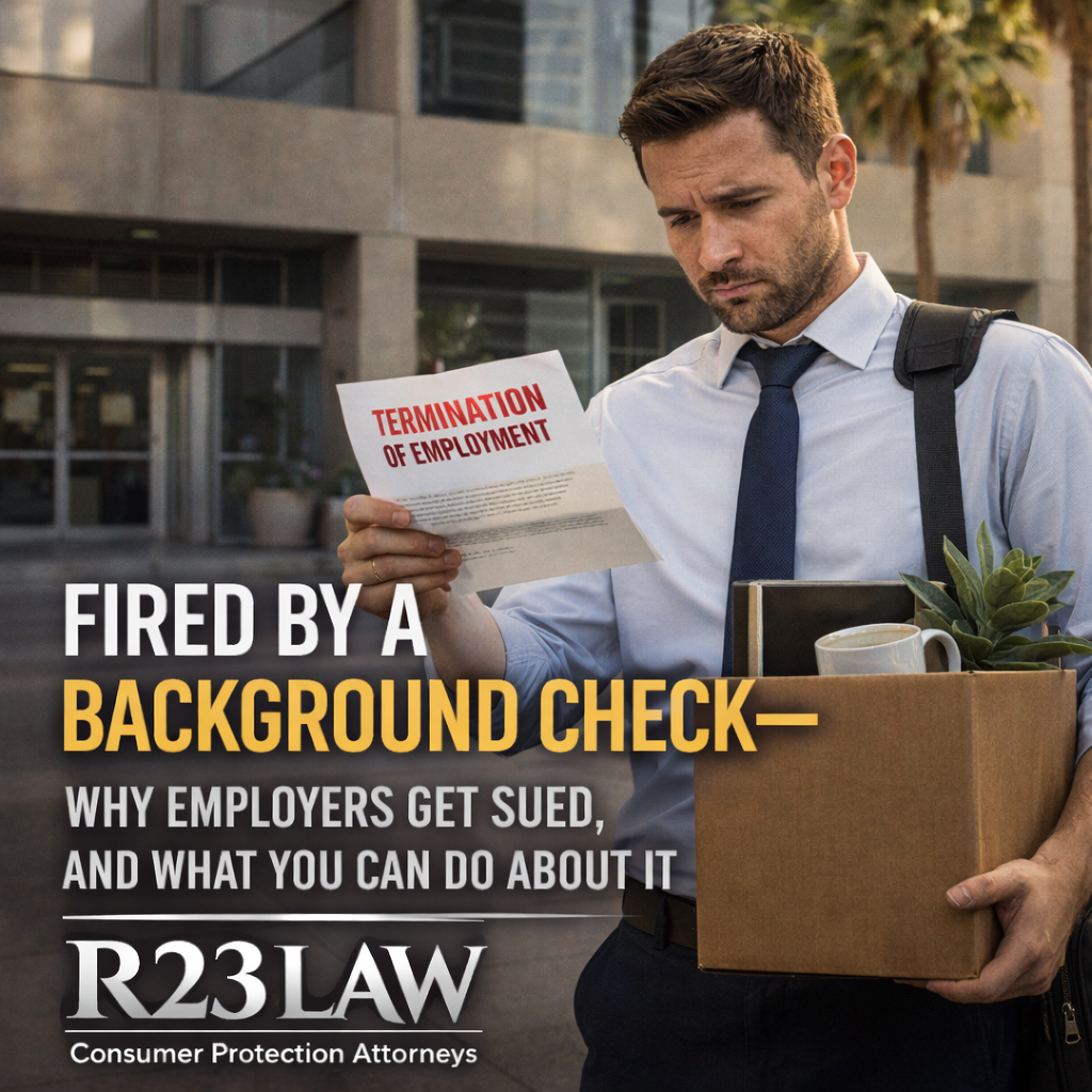 FIRED BY A BACKGROUND CHECK —&nbsp; Why Employers Get Sued, and What You Can Do About It