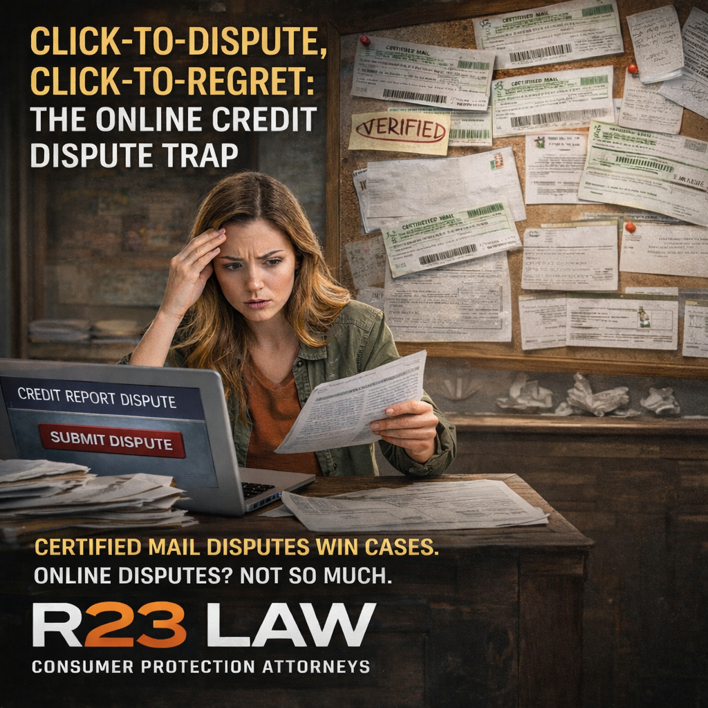CLICK-TO-DISPUTE, CLICK-TO-REGRET — The Online Credit Dispute Trap