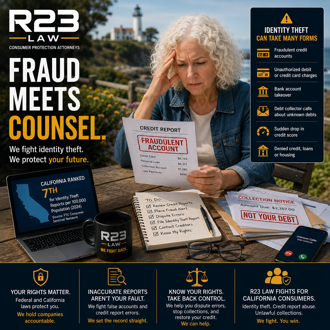 FRAUD MEETS COUNSEL – California Identity Theft Lawyers For Fraudulent Accounts And Unauthorized Charges