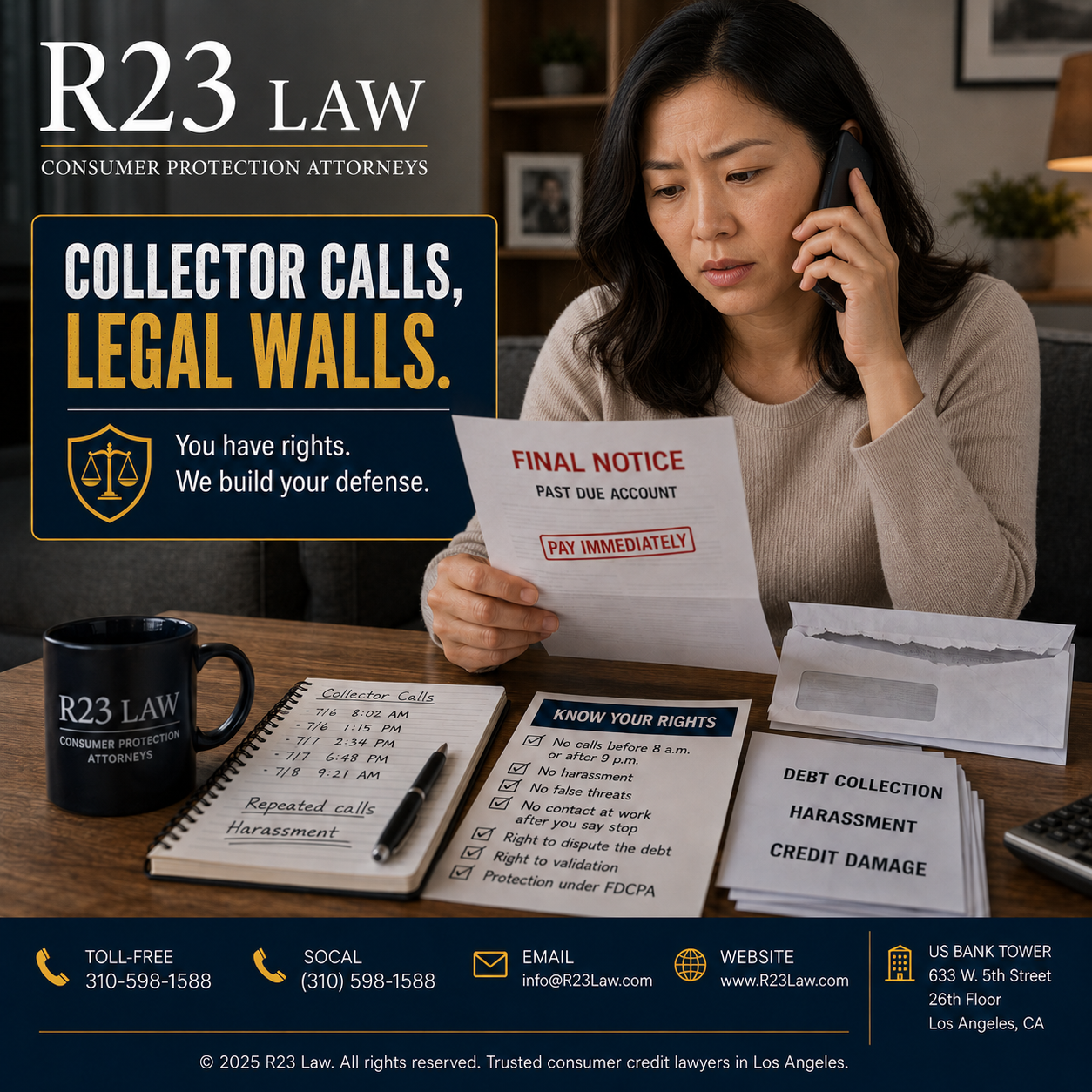 COLLECTOR CALLS, LEGAL WALLS – California Consumer Rights Against Abusive Debt Collection And FDCPA Violations