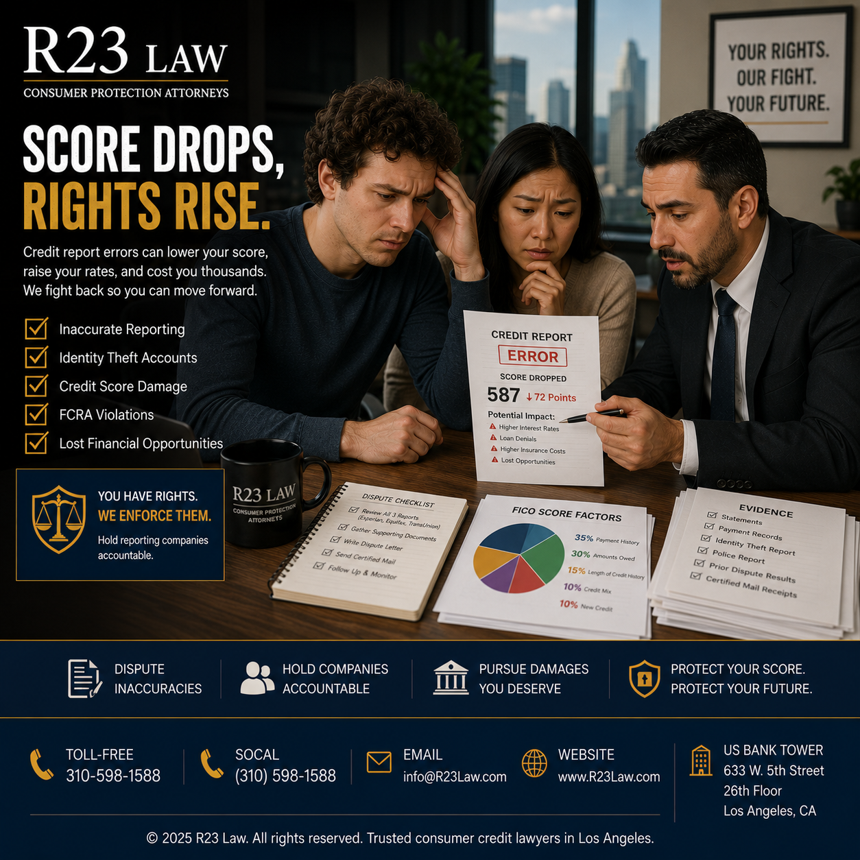 SCORE DROPS, RIGHTS RISE – California Consumer Protection Claims After Credit Report Errors And Credit Score Damage