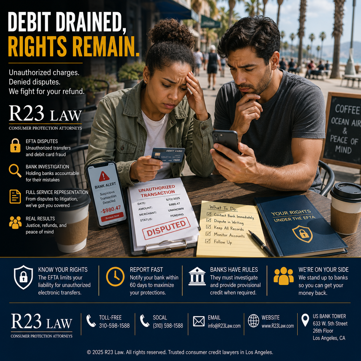 DEBIT DRAINED, RIGHTS REMAIN – Debit Card Fraud, EFTA Disputes, And California Consumer Protection Claims