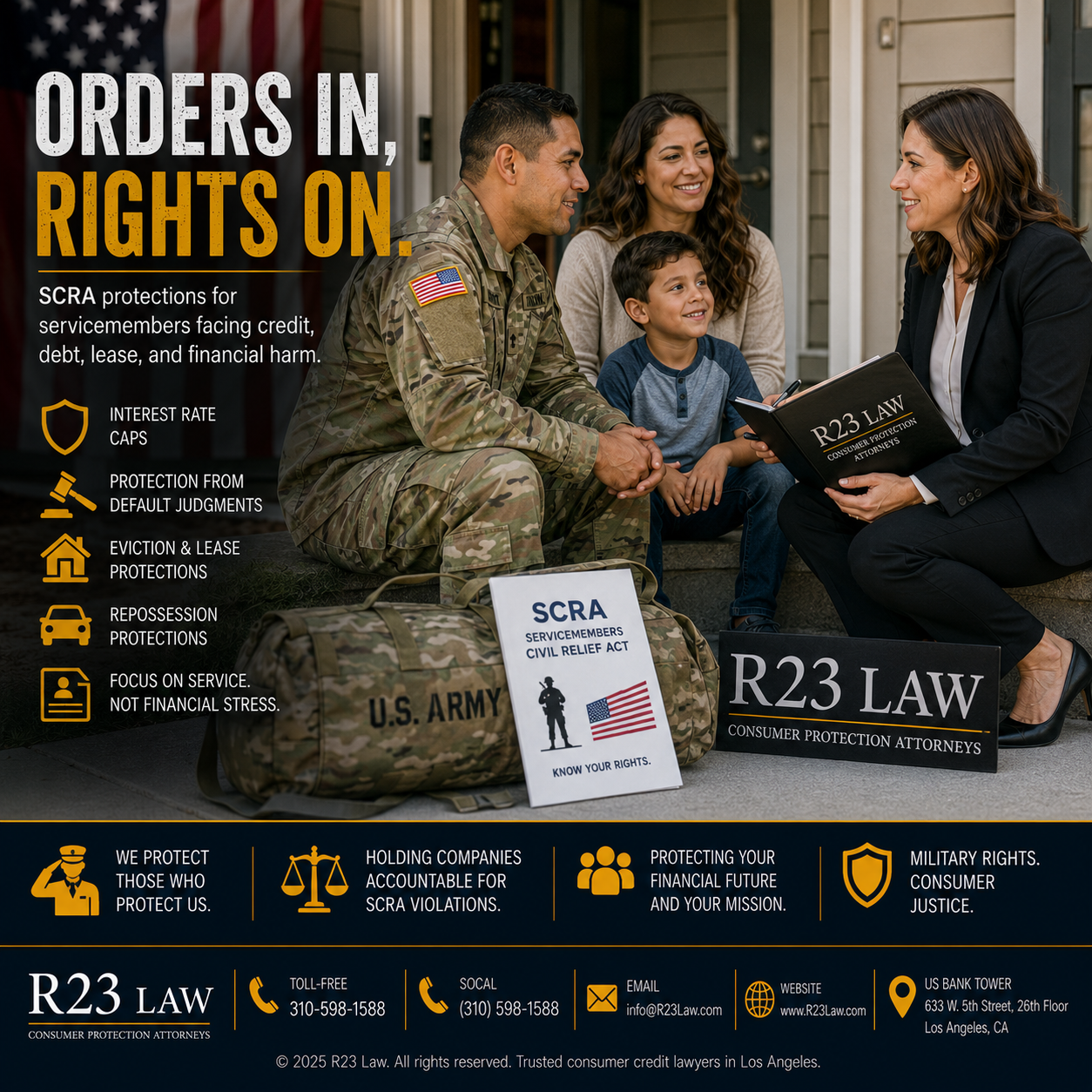ORDERS IN, RIGHTS ON – SCRA Protections For Servicemembers Facing Credit, Debt, Lease, And Financial Harm