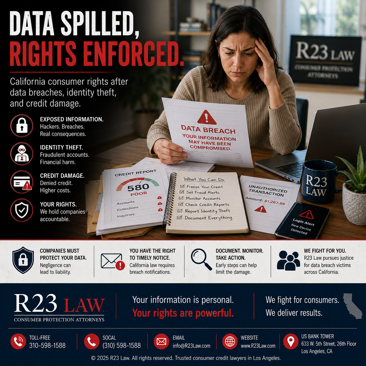 DATA SPILLED, RIGHTS ENFORCED – California Consumer Rights After Data Breaches, Identity Theft, And Credit Damage