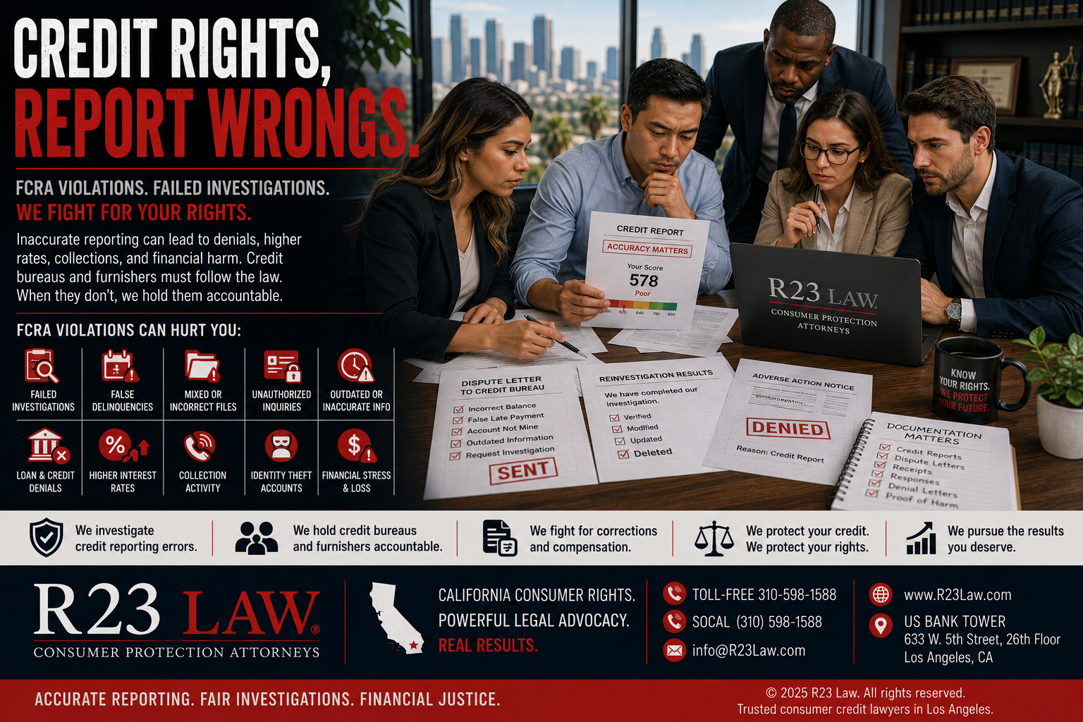 CREDIT RIGHTS, REPORT WRONGS – FCRA Violations, Failed Investigations, And California Credit Reporting Claims