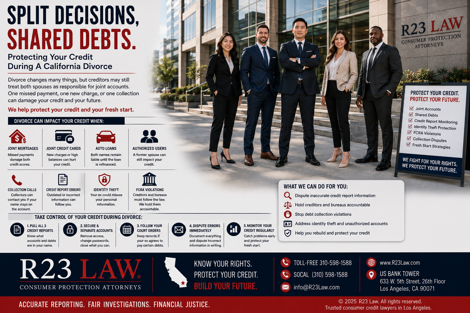 SPLIT DECISIONS, SHARED DEBTS – Protecting Your Credit During A California Divorce