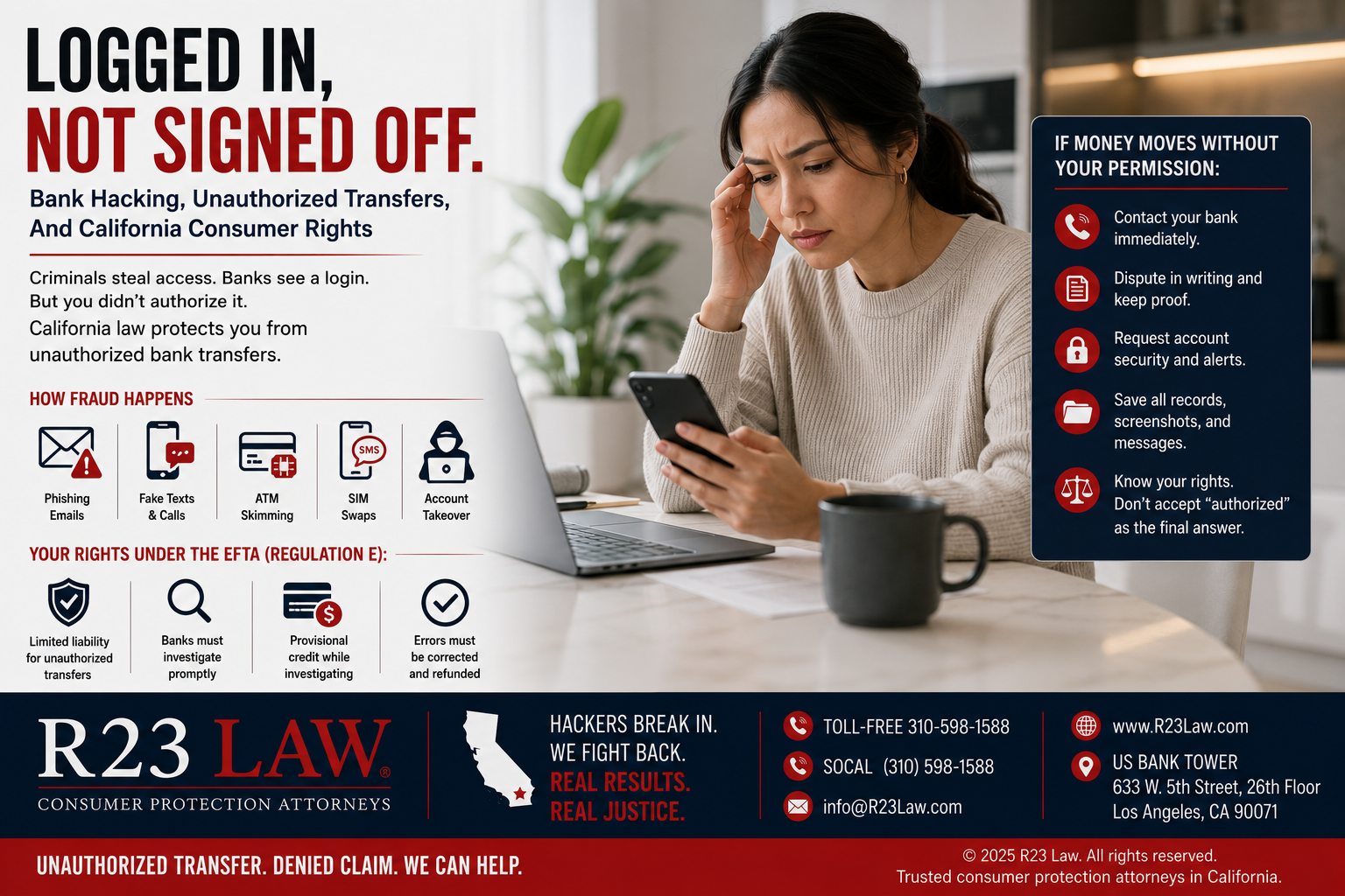 LOGGED IN, NOT SIGNED OFF – Bank Hacking, Unauthorized Transfers, And California Consumer Rights