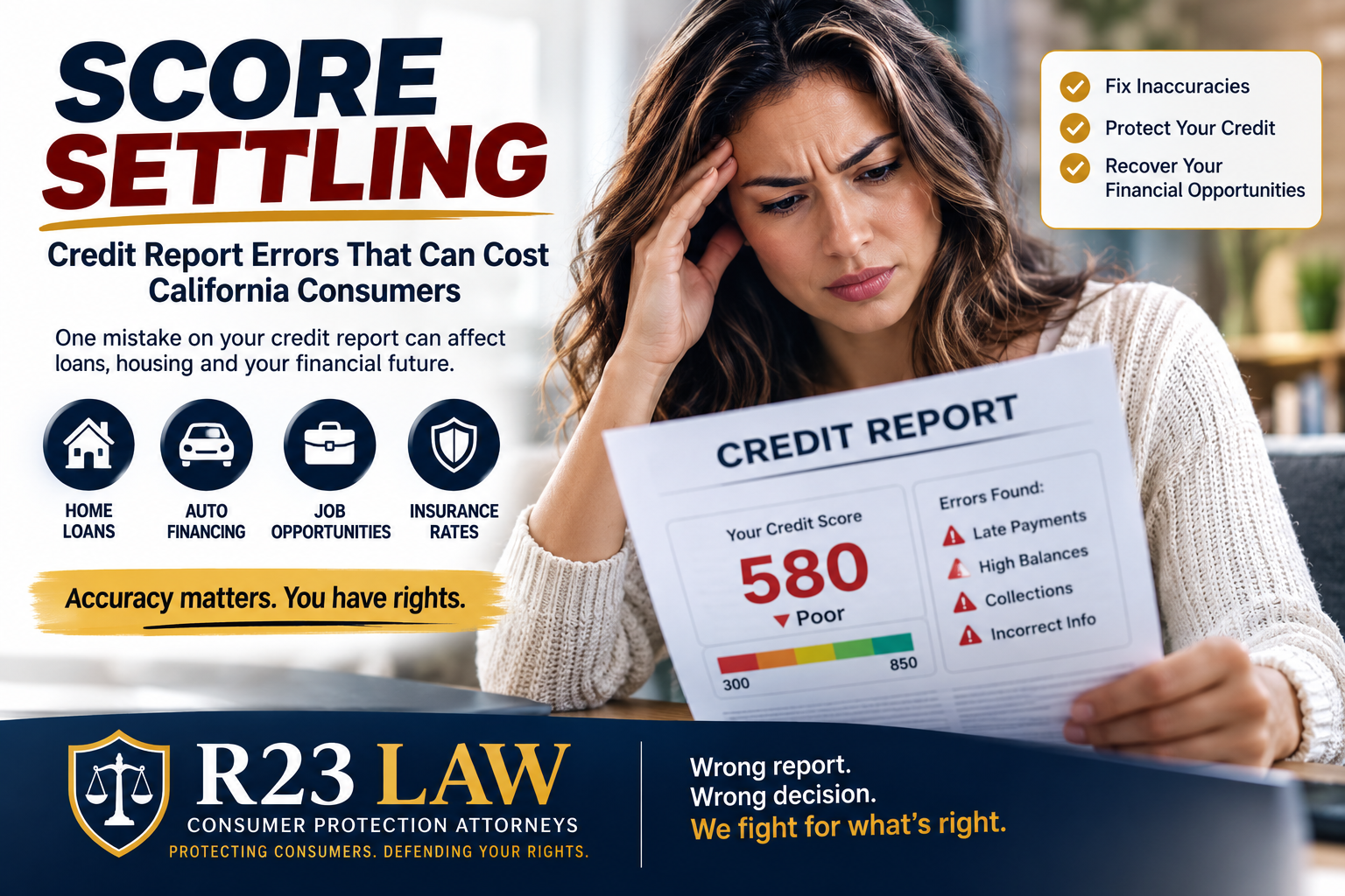 SCORE SETTLING — Credit Report Errors That Can Cost California Consumers