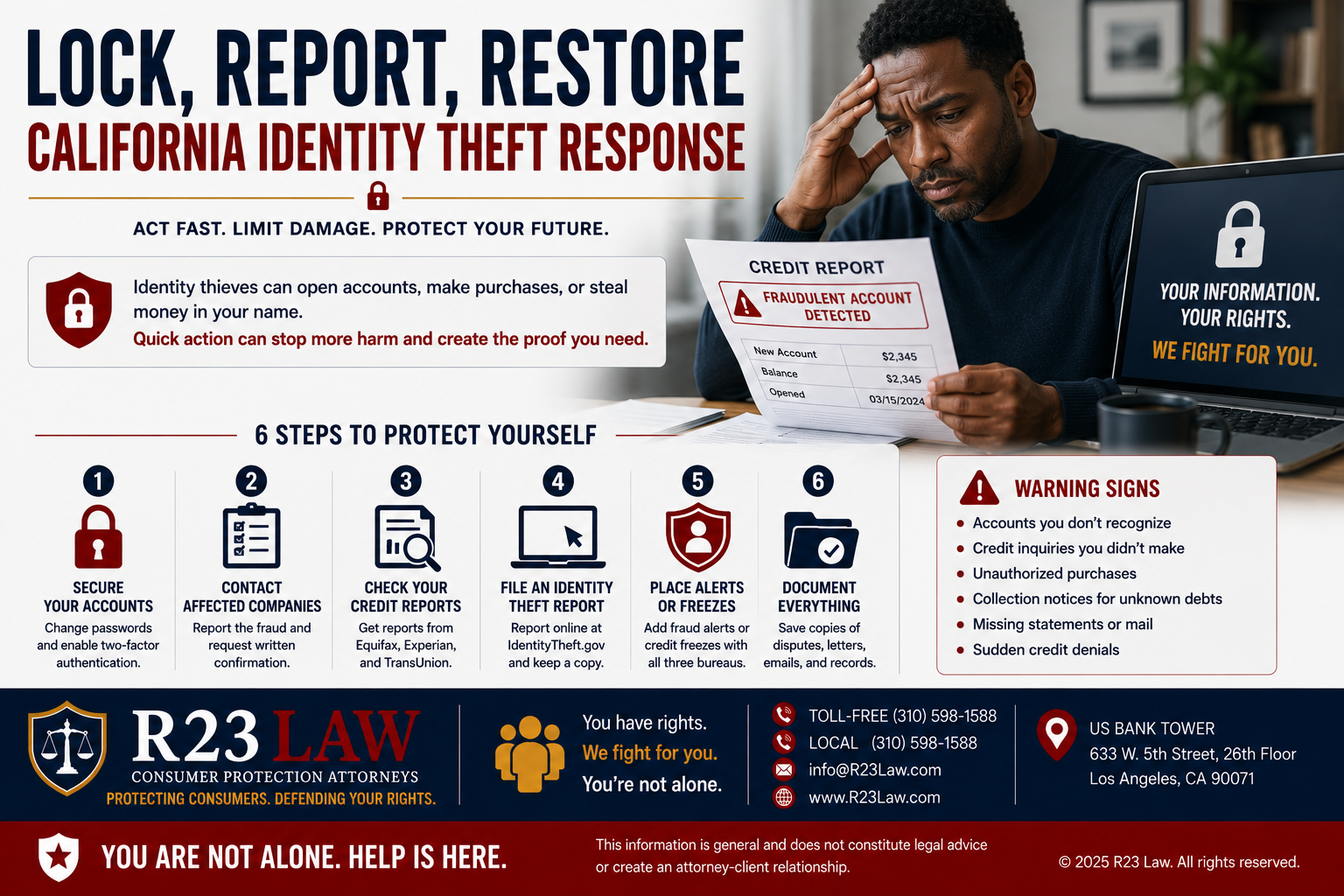 LOCK, REPORT, RESTORE – California Identity Theft Response After Personal Information Is Stolen