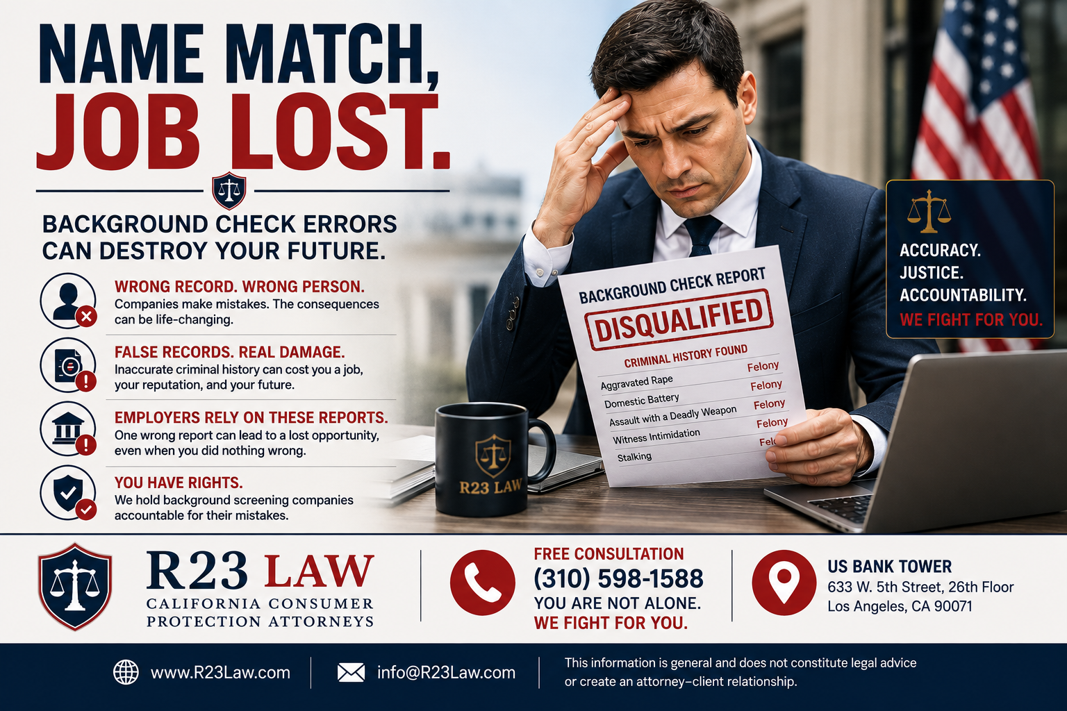 NAME MATCH, JOB LOST — Background Check Errors in California