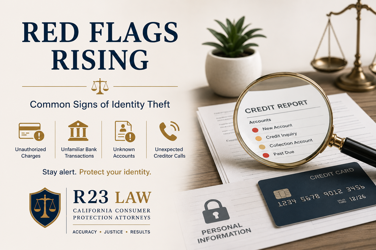 RED FLAGS RISING — Common Signs of Identity Theft