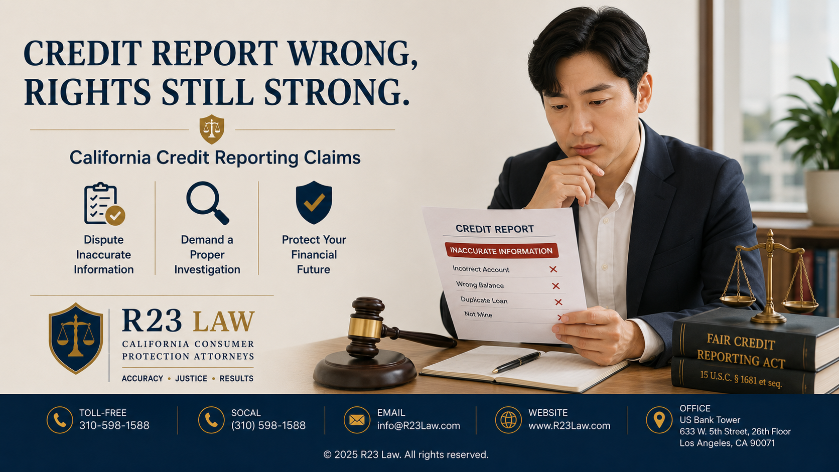 CREDIT REPORT WRONG, RIGHTS STILL STRONG — California Credit Reporting Claim