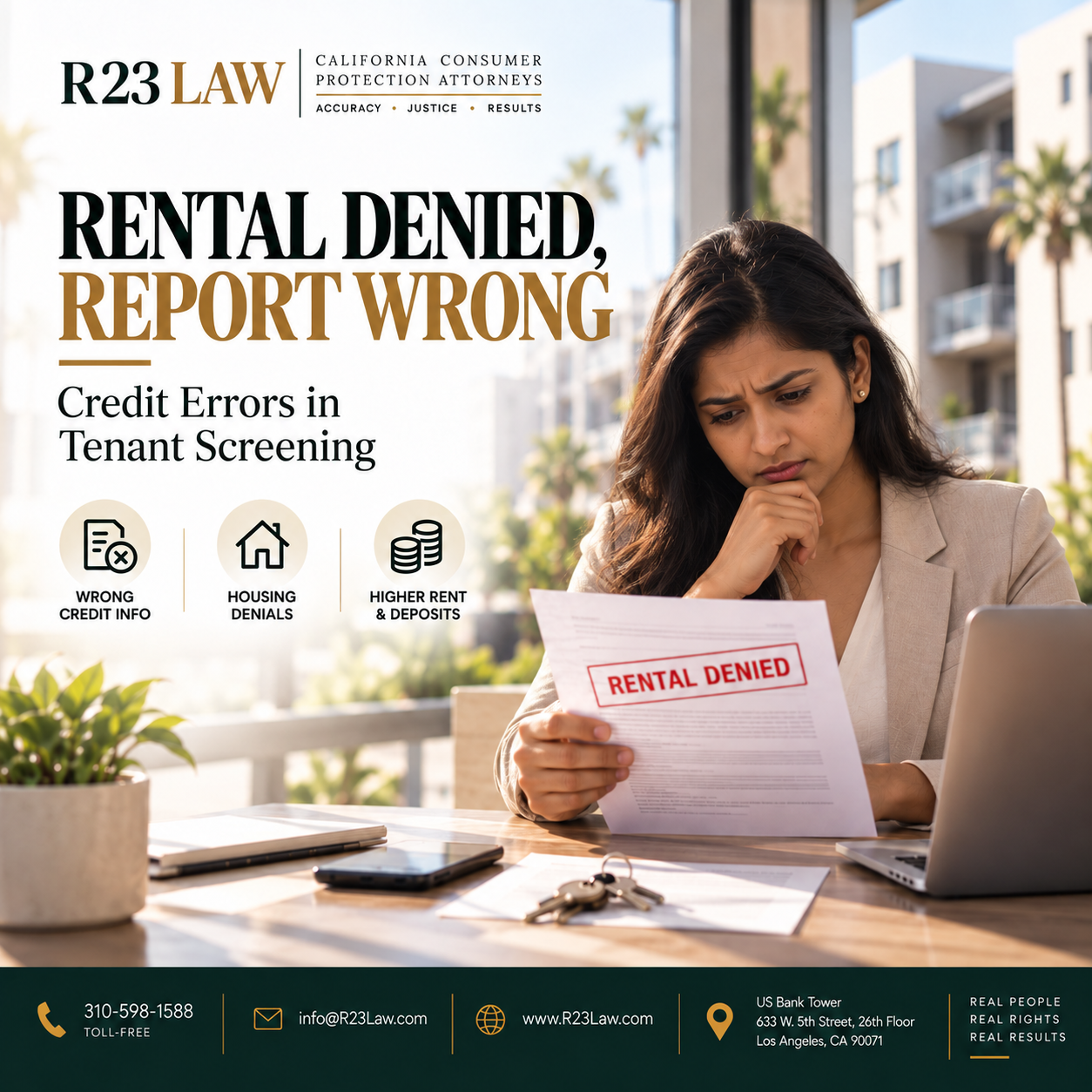 RENTAL DENIED, REPORT WRONG — Credit Errors in Tenant Screening
