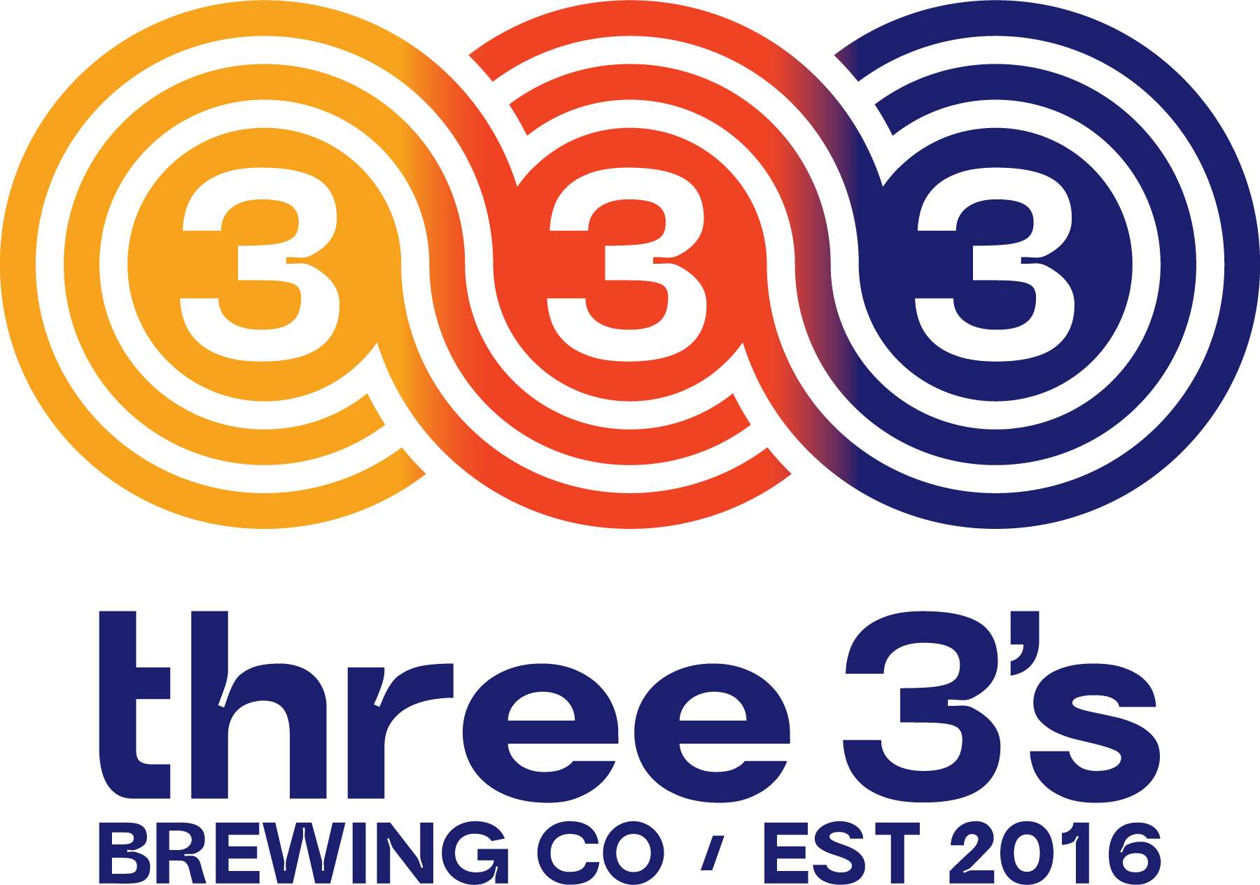 three 3s brewing logo