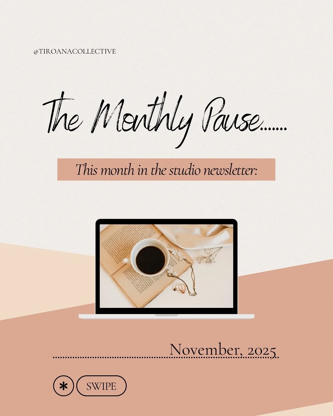 A little overview of what&rsquo;s unfolding at Tiroana this month.
The Monthly Pause is our studio&rsquo;s heartbeat &mdash;
a steady rhythm of meditation, yoga, rest, and seasonal connection.

If you feel drawn to slow down, reconnect, or simply bre