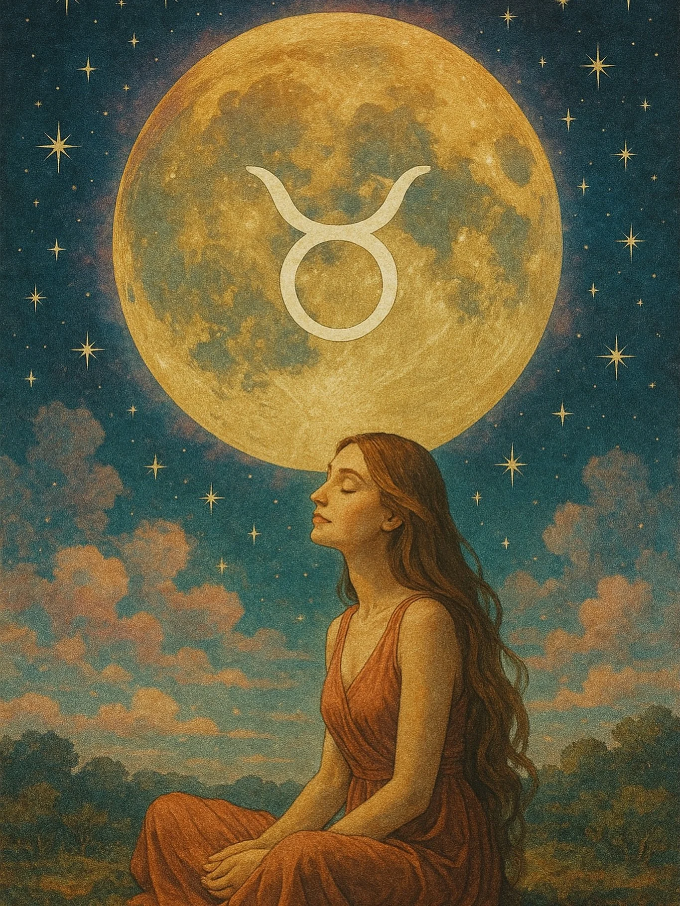 🌕 Super Full Moon in Taurus

Tonight, the moon rises full and luminous in earthy Taurus &mdash; the largest, brightest of the year.
This moon invites you to slow down, ground your body, and gently retrieve your sense of worth and ease.

In the still