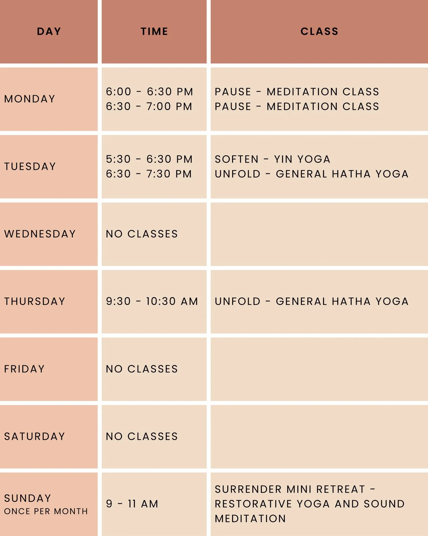 Welcome to 2026 ✨
The new Tiroana timetable is live.

Thank you so much for your patience &mdash; I&rsquo;ve loved all the messages and enquiries about when meditation and yoga would be returning. It feels really special to begin the year with so muc