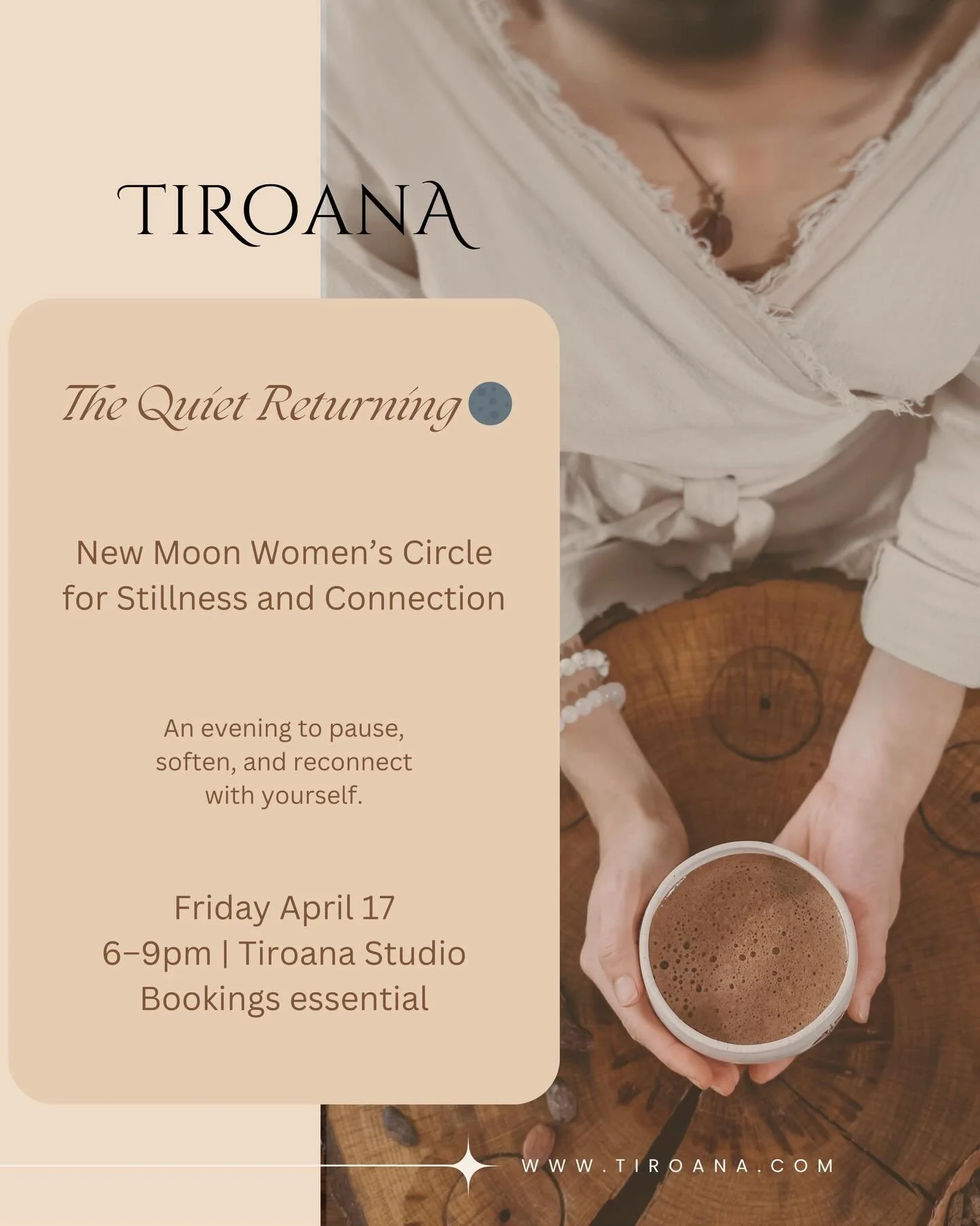 An evening to pause and reconnect with yourself.

To feel more settled in your body,
clear in your mind,
and grounded in what matters to you right now.

Through meditation, gentle ritual, and deep rest,
you&rsquo;ll be supported to reset, reflect,
an