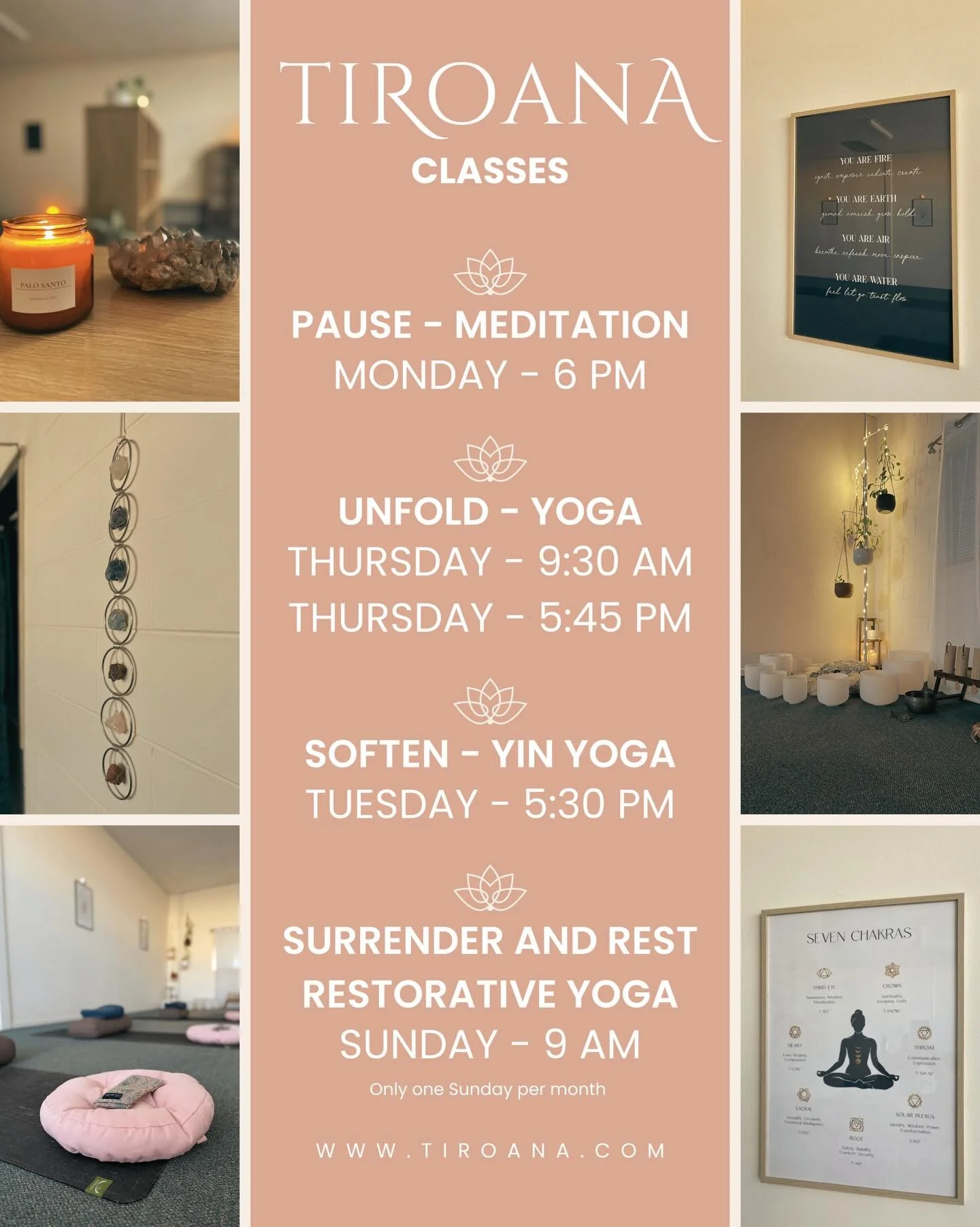 TERM 2 TIMETABLE

A full range of yoga and meditation classes to support you through the season, whether you&rsquo;re looking to slow down, build strength, or simply take a moment to pause.

Slow down and rest with Restorative Yoga: a deeply supporte