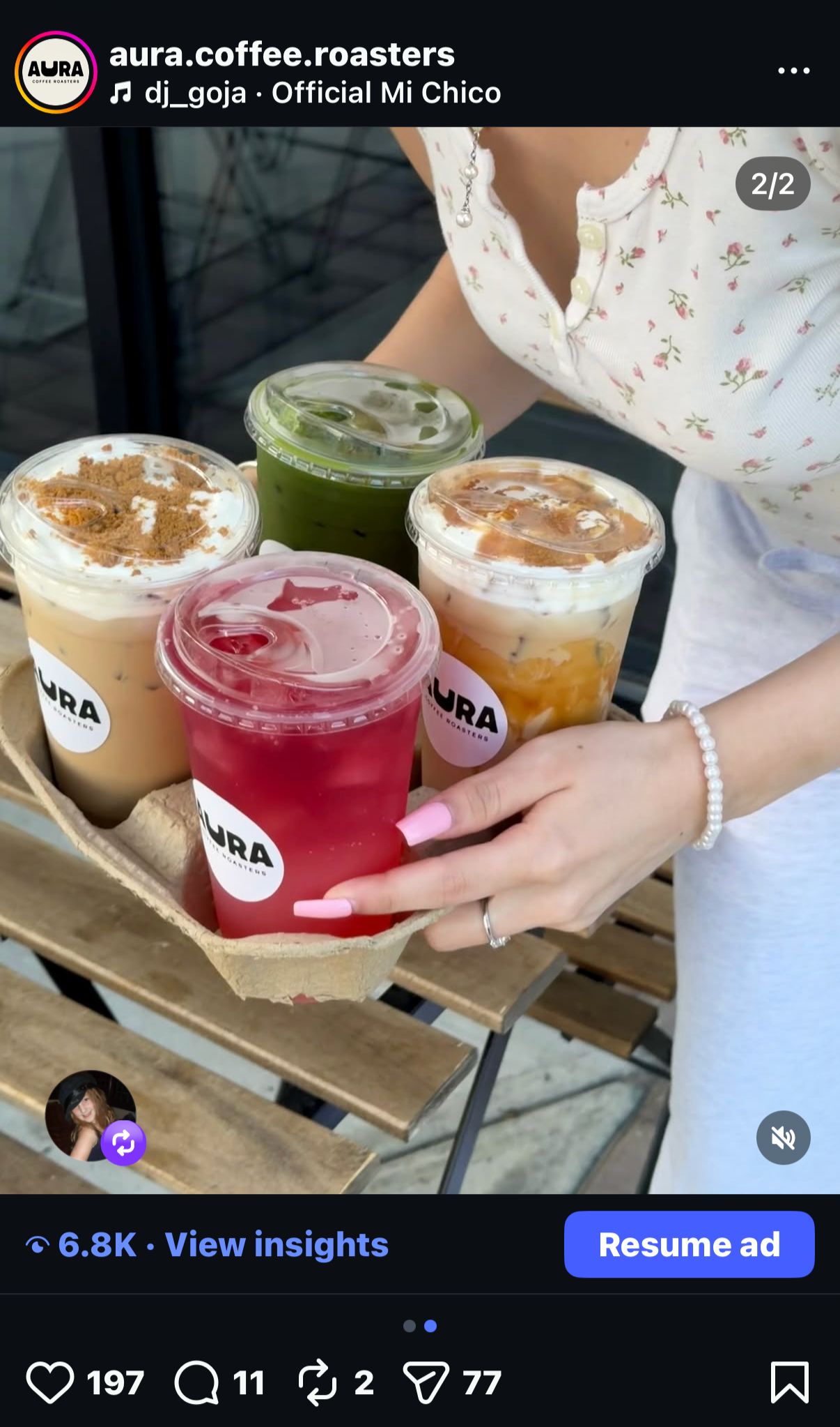 "four hot new bombshells just entered the villa!!😎🏝️" - Aura Coffee Roasters Instagram