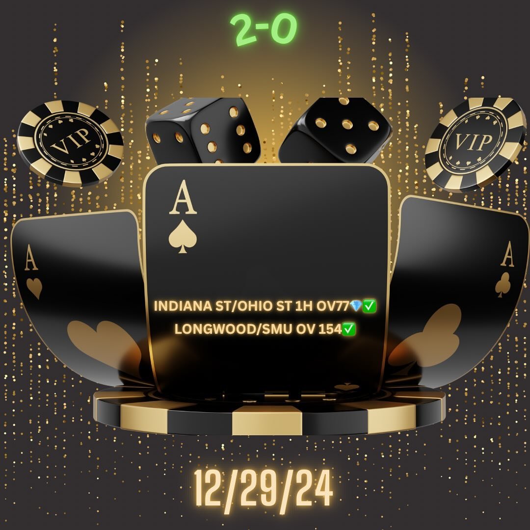 ACE&spades;️ strikes gold with a 2-0 🧹clean sweep . Another DIAMOND BLOWOUT DIAMOND EXCLUSIVE WINNER 💎✅ . Make that 10 straight DIAMOND WINNERS and an incredible 27-5 RUN. This is the best run in sports betting history , stop sitting on the sidelin