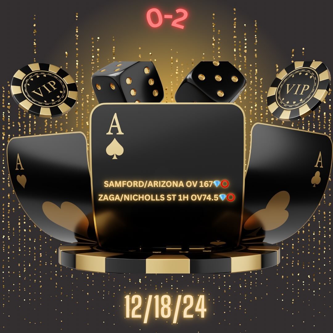 ACE&spades;️ falls short 0-2. Letdown slate , let&rsquo;s bounce-back✍️

🔸138-58 DIAMOND Exclusive 💎 YTD💰💰

#betting #bettingtips #dailyfantasysports #fanduel #fanatics #draftkings #sportsbets #casino #tipster #bet365 #sportspicks #sportsbetting 