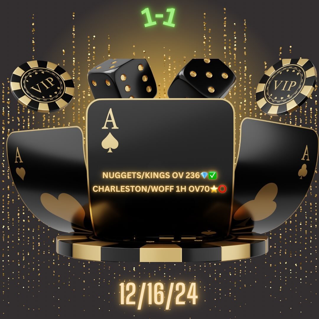 ACE&spades;️ with another Diamond 💎 EXCLUSIVE DUB . That&rsquo;s an incredible 15-2 DIAMOND 💎 EXCLUSIVE RUN. No other capper is putting up these numbers , let&rsquo;s gooo🔥🔥🔥

🔸137-56 DIAMOND Exclusive 💎 YTD💰💰

#betting #bettingtips #dailyfa
