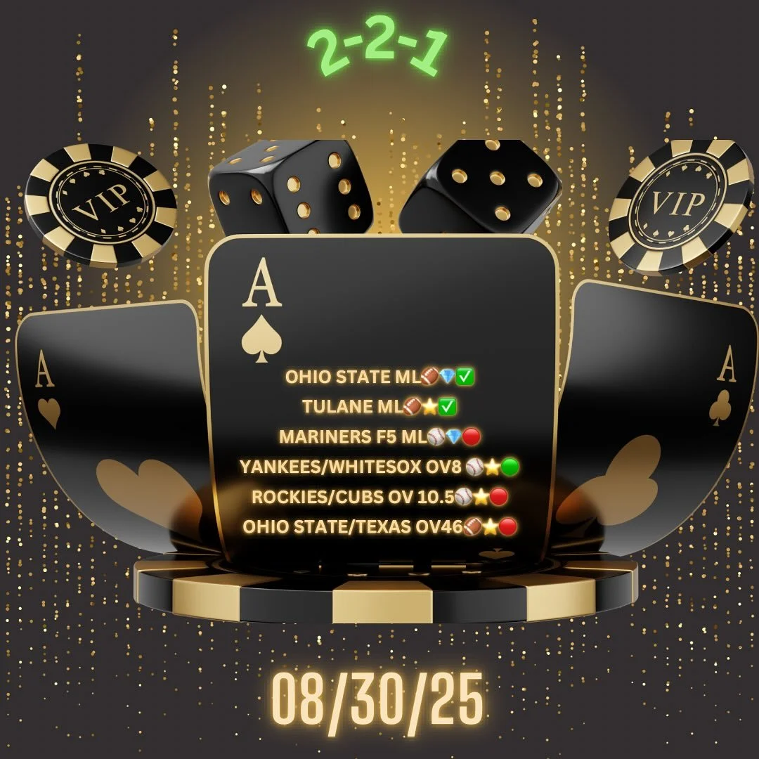 ACE&spades;️ falls short with a push slate . We drop units with the juice , let&rsquo;s bounceback ✍️

#betting #bettingtips #dailyfantasysports #fanduel #fanatics #draftkings #sportsbets #casino #tipster #bet365 #sportspicks #sportsbetting #bitcoin 