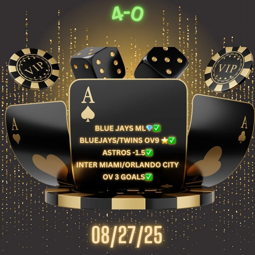 ACE&spades;️ strikes gold with a monster 4-0 SWEEP✅✅✅✅. Back to business as usual , get ready for a big football season💰💰

#betting #bettingtips #dailyfantasysports #fanduel #fanatics #draftkings #sportsbets #casino #tipster #bet365 #sportspicks #s