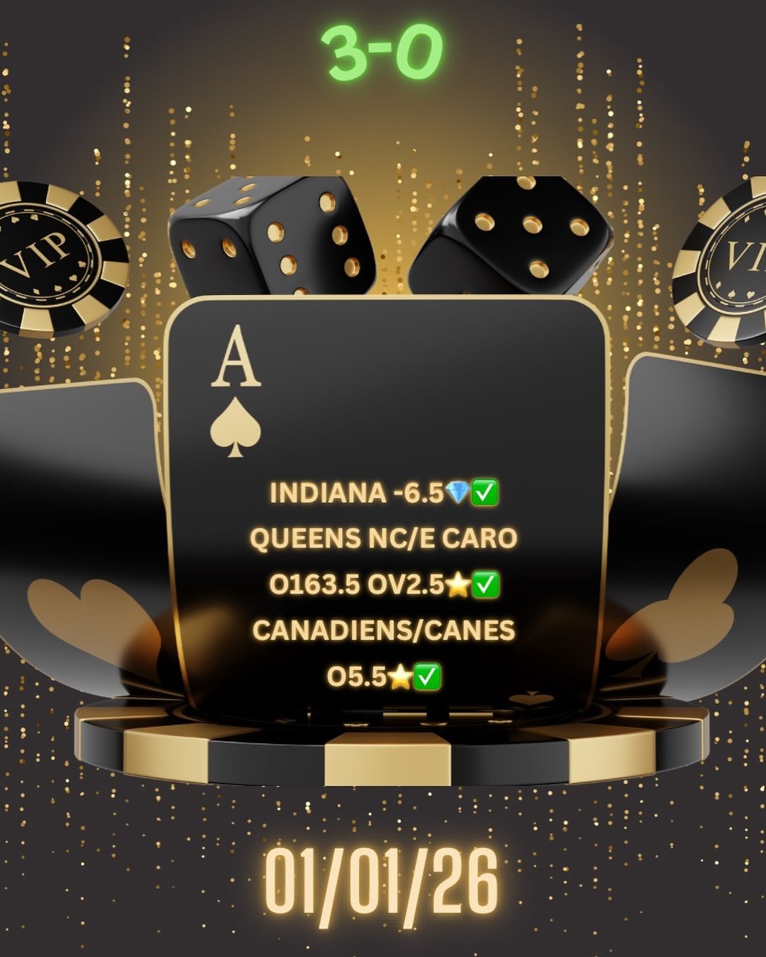 ACE&spades;️ strikes gold with a huge sweep to kickstart the new year . Backed by popular demand, we&rsquo;re back to regular IG UPDATES , let&rsquo;s have our best year yet🔨🤝

3-0 RUN💰💰💰

#betting #bettingtips #dailyfantasysports #fanduel #fana