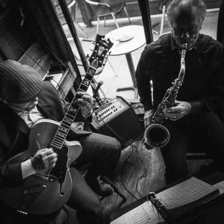 Live jazz performance during Sunday Brunch at Desotos Eatery on St. Clair West Toronto.