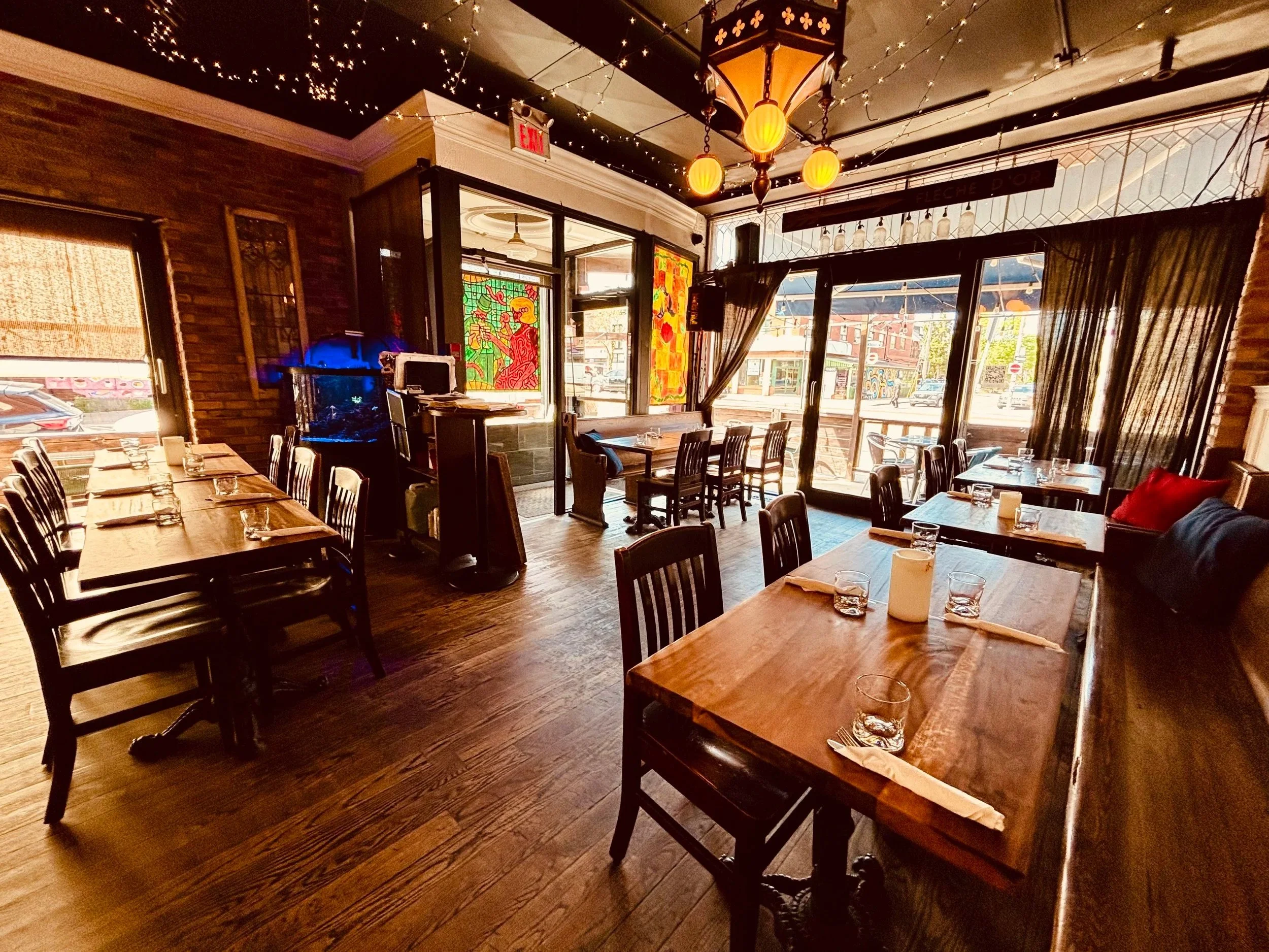 Cozy interior of DeSoto's Eatery, Italian-American restaurant near St. Clair and Dufferin