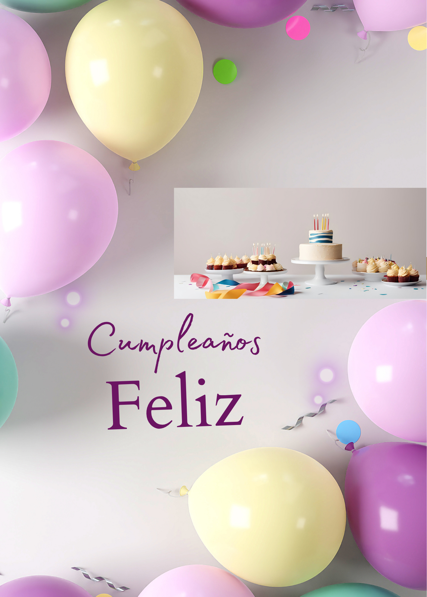 Happy Birthday Purple- Spanish