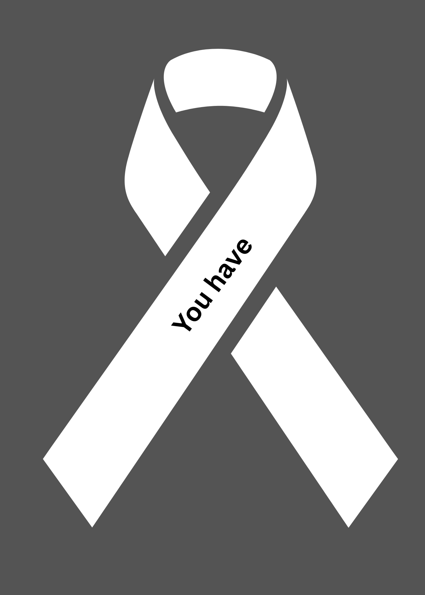 White Ribbon/Cancer- English